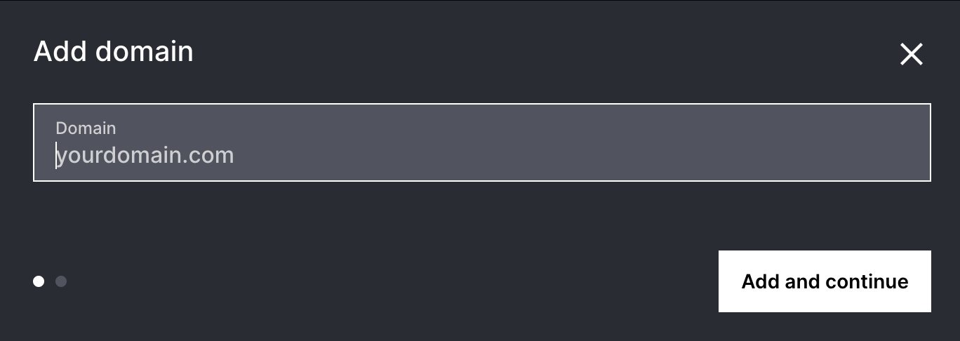 add domain modal